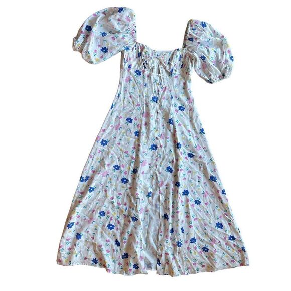 For Love & Lemons Lexy Maxi Dress White Floral Size S - Picture 11 of 14